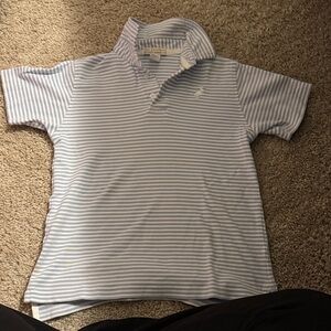 The Beaufort Bonnet Company Light Blue Striped Polo